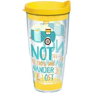 Tervis Tumbler Not All Who Wander Are Lost w/Lid Vintage Camper 24 Oz Insulated